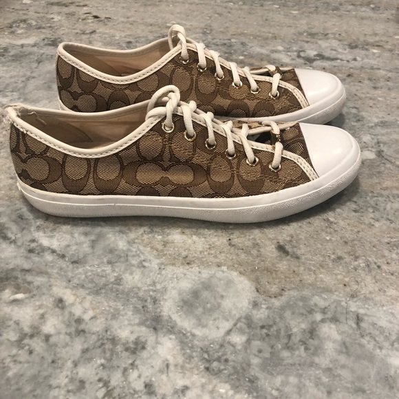 Coach Shoes - Coach Sneakers, Empire, Brown/white 8,5